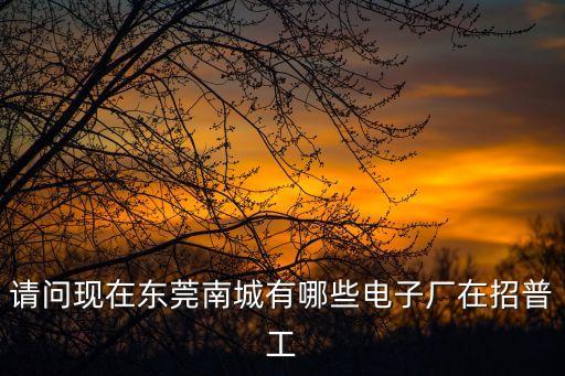 東莞南城景弘電子有限公司，東莞南城哪個地方電子廠個