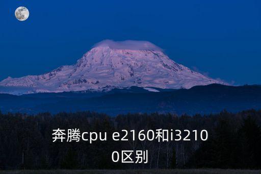 奔騰cpu e2160和i32100區(qū)別