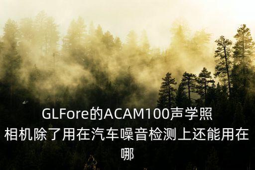 東莞河馬聲學(xué)有限公司，GLFore的ACAM100聲學(xué)照相機(jī)除了用在汽車噪音檢測(cè)上還能用在哪