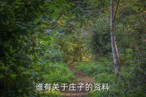 莊子，莊子的資料