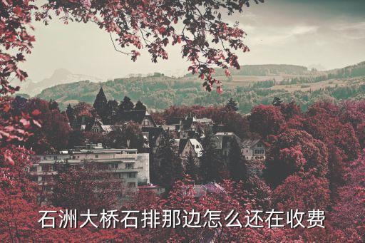 石洲大橋石排那邊怎么還在收費(fèi)