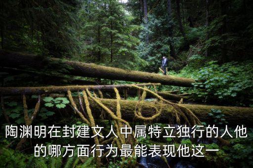 陶淵明在封建文人中屬特立獨行的人他的哪方面行為最能表現他這一