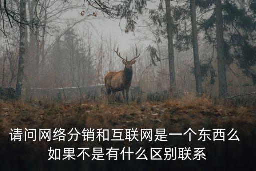 請問網(wǎng)絡(luò)分銷和互聯(lián)網(wǎng)是一個東西么 如果不是有什么區(qū)別聯(lián)系