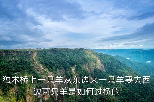 小羊過橋的故事，獨木橋上一只羊從東邊來一只羊要去西邊兩只羊是如何過橋的