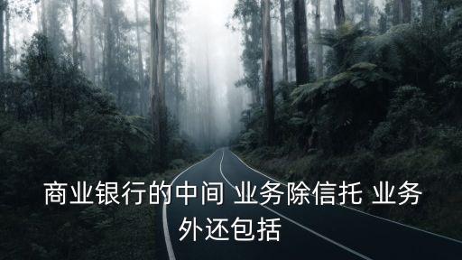 商業(yè)銀行中間業(yè)務(wù),三大業(yè)務(wù)of商業(yè)銀行包括負(fù)債和資產(chǎn)業(yè)務(wù)