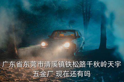 廣東省東莞市清溪鎮(zhèn)鐵松路千秋嶺天宇五金廠 現(xiàn)在還有嗎