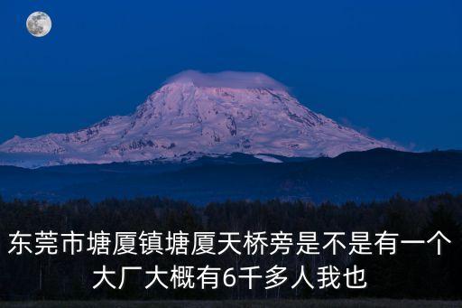 東莞市塘廈鎮(zhèn)塘廈天橋旁是不是有一個大廠大概有6千多人我也