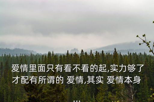 其實愛情,愛情敗給習(xí)慣