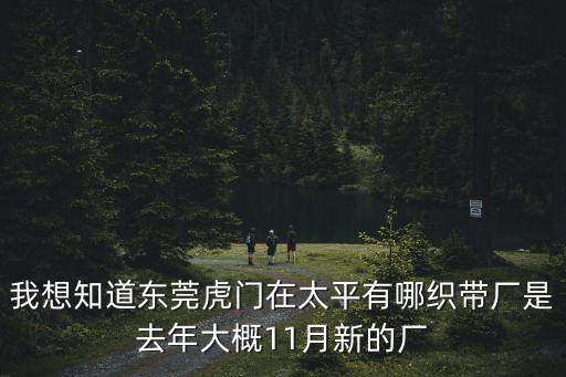 我想知道東莞虎門在太平有哪織帶廠是去年大概11月新的廠