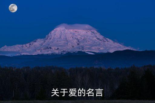 有關(guān)愛(ài)的名言，關(guān)于愛(ài)的名言