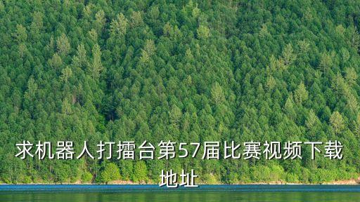求機(jī)器人打擂臺(tái)第57屆比賽視頻下載地址