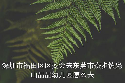 深圳市福田區區委會去東莞市寮步鎮鳧山晶晶幼兒園怎么去