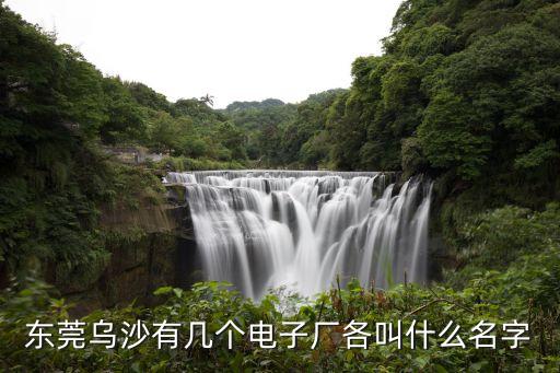 東莞烏沙有幾個(gè)電子廠各叫什么名字