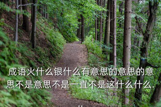  成語火什么銀什么有意思的意思的意思不是意思不是一直不是這什么什么...