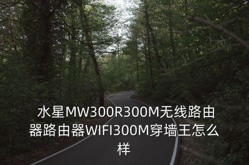  水星MW300R300M無線路由器路由器WIFI300M穿墻王怎么樣