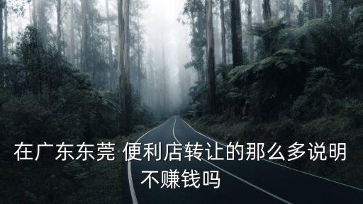 在廣東東莞 便利店轉(zhuǎn)讓的那么多說(shuō)明不賺錢嗎