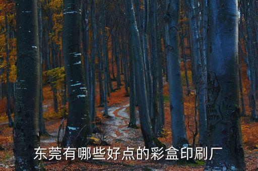 東莞有哪些好點的彩盒印刷廠