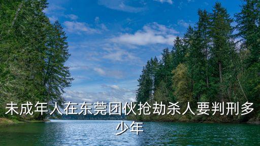 未成年人在東莞團伙搶劫殺人要判刑多少年