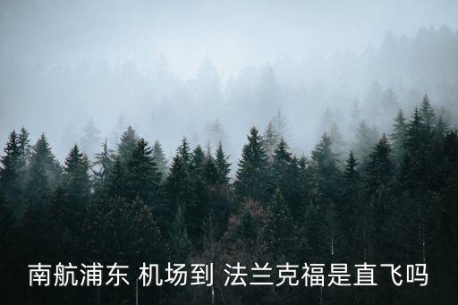 南航浦東 機場到 法蘭克福是直飛嗎