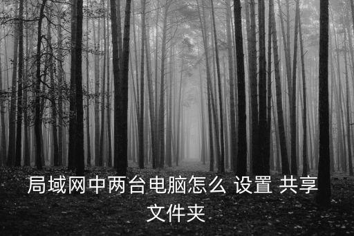 局域網(wǎng)中兩臺電腦怎么 設(shè)置 共享 文件夾