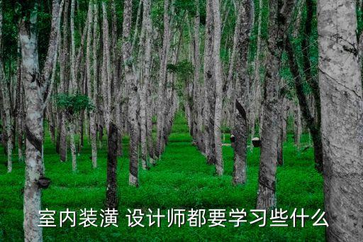 室內裝修設計師,室內設計師需要學習哪些專業知識?