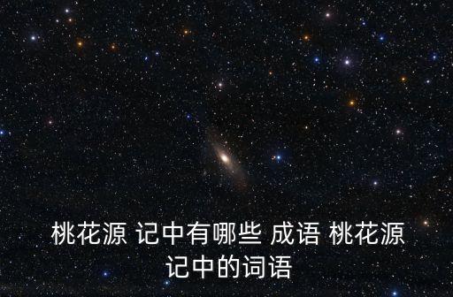  桃花源 記中有哪些 成語 桃花源 記中的詞語