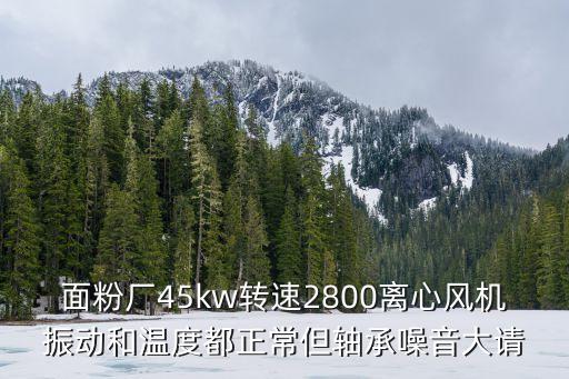 面粉廠45kw轉速2800離心風機振動和溫度都正常但軸承噪音大請
