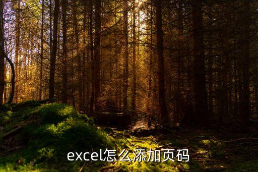 excel加頁碼，如何在EXCEL添加頁碼