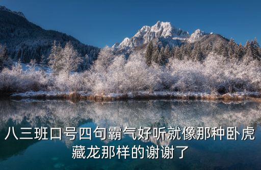 八三班口號(hào)四句霸氣好聽(tīng)就像那種臥虎藏龍那樣的謝謝了
