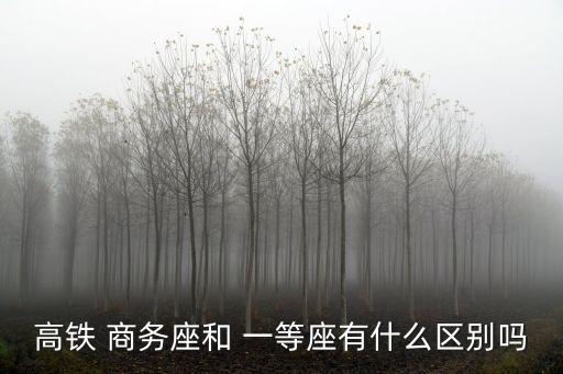 商務座和一等座的區別,高鐵一等座和二等座有何不同?