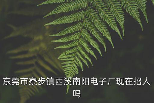 東莞市寮步鎮西溪南陽電子廠現在招人嗎