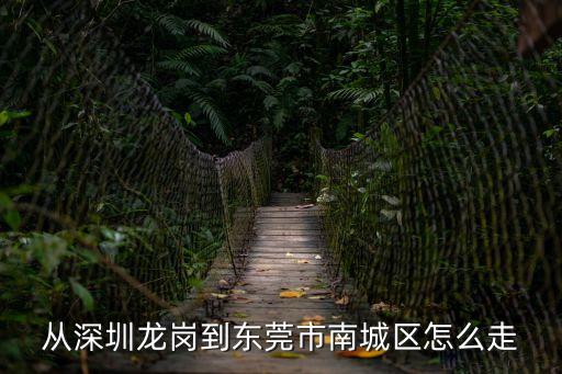 從深圳龍崗到東莞市南城區怎么走