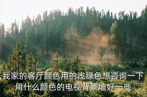 淺綠色背景，我家的客廳顏色用的淺綠色想咨詢一下用什么顏色的電視背景墻好一些
