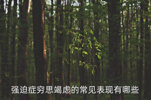 強迫癥窮思竭慮的常見表現(xiàn)有哪些