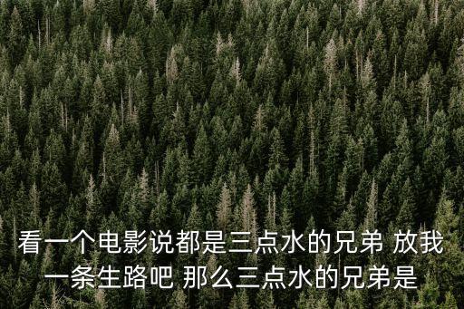 海沙派，看一個(gè)電影說(shuō)都是三點(diǎn)水的兄弟 放我一條生路吧 那么三點(diǎn)水的兄弟是