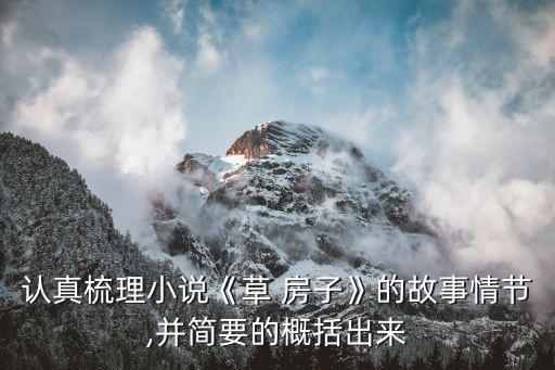 認真梳理小說《草 房子》的故事情節,并簡要的概括出來