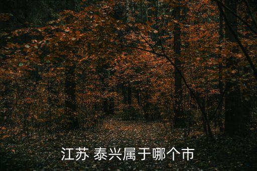 江蘇 泰興屬于哪個市
