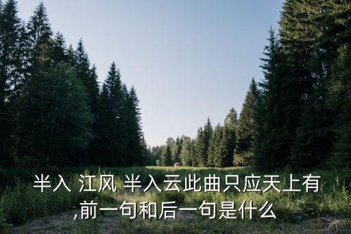 半入江風半入云,金城絲管日復一日直入清風半入云