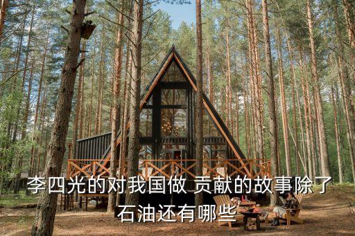  李四光的對我國做 貢獻的故事除了石油還有哪些