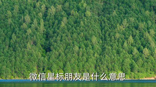 微信星標朋友，微信上的星標朋友是什么個意思