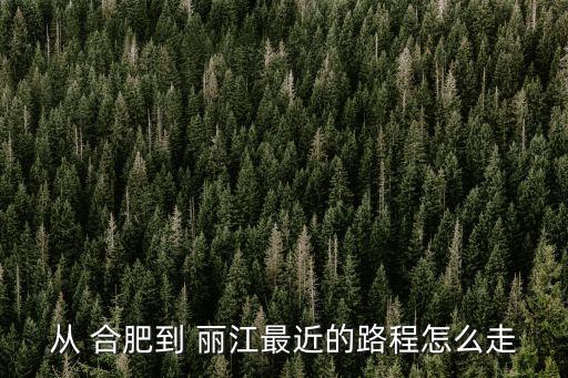 合肥到麗江,從合肥到麗江直通車一小時內(nèi)到古城