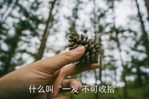 什么叫“一發 不可收拾”