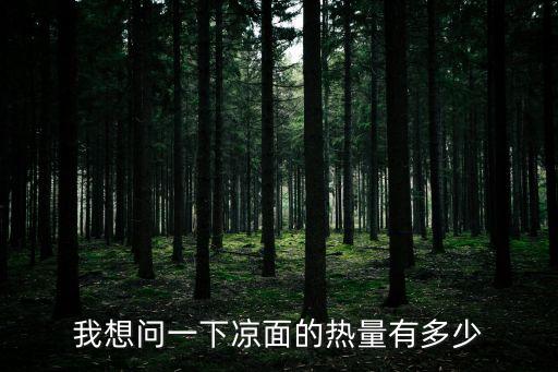我想問一下涼面的熱量有多少