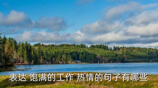 表達 飽滿的工作 熱情的句子有哪些