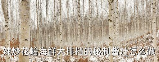 醬汁花蛤，辣炒花蛤海鮮大排檔的秘制醬汁怎么做