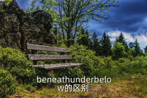 beneath,兩個(gè)非接觸物體在哪里?