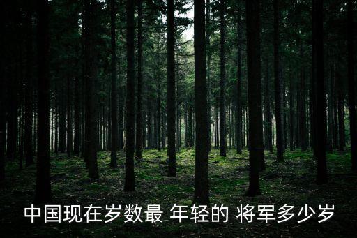中國現在歲數最 年輕的 將軍多少歲