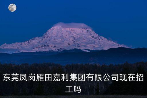 東莞鳳崗雁田嘉利集團(tuán)有限公司現(xiàn)在招工嗎