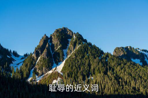 恥辱的近義詞，恥辱 近義詞