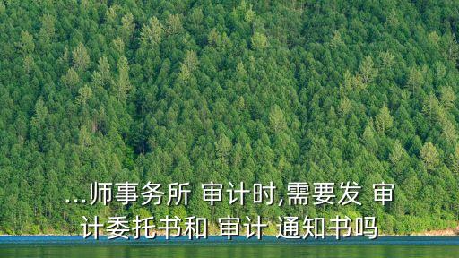 ...師事務所 審計時,需要發 審計委托書和 審計 通知書嗎